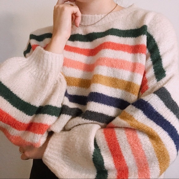 Wishlist Sweaters - Wishlist rainbow stripe knit 🌈